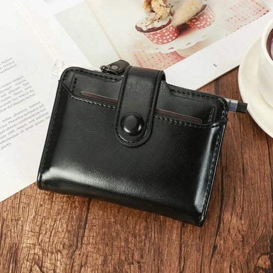 Mini A7 Notebook Binder Multifunction Wallet Card Holder Portable Soft Leather Small Notepad,with 40 inner pages