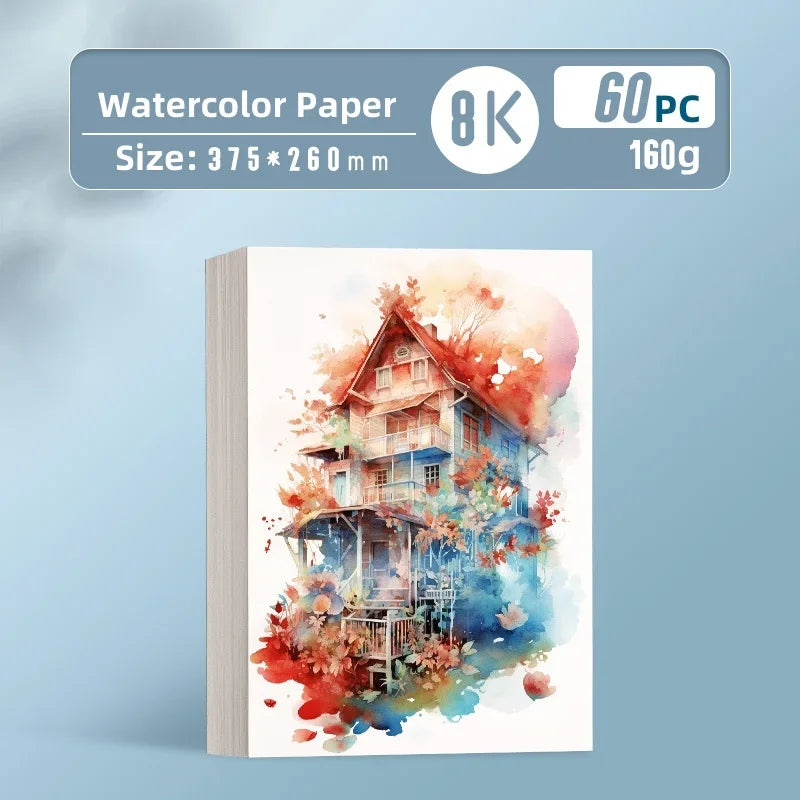 Professional Square Watercolor Paper Card Blank Postcard 300g Medium Coarse Grain Painting Supplies Arts Watercolor Paper Sheets