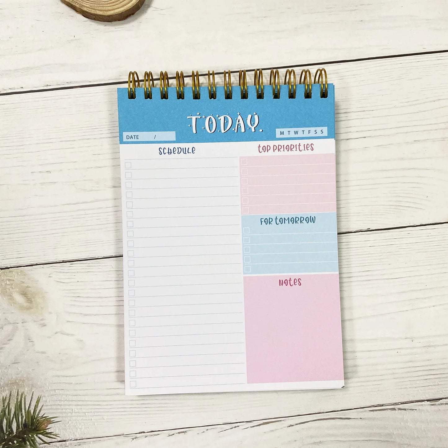 Sharkbang 52 Sheets Weekly Planner Coil Memo Pad Notepad To Do It Today List Notebook English Paperlaria School Stationery