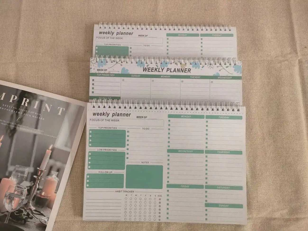 B5  Weekly Planning Note Tear English Schedule Itinerary Punch Card  Office S tationery Weekly Planner
