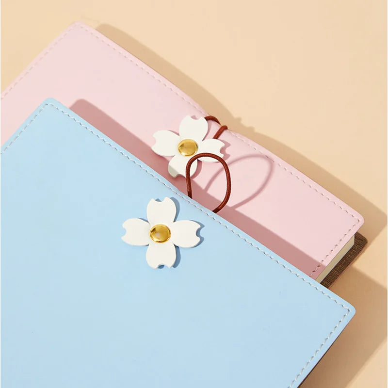 Square Notebook Cute Cherry Blossoms Blank Page Notepad Student Portable Sketchbook Tourist Attractions Stamped Book