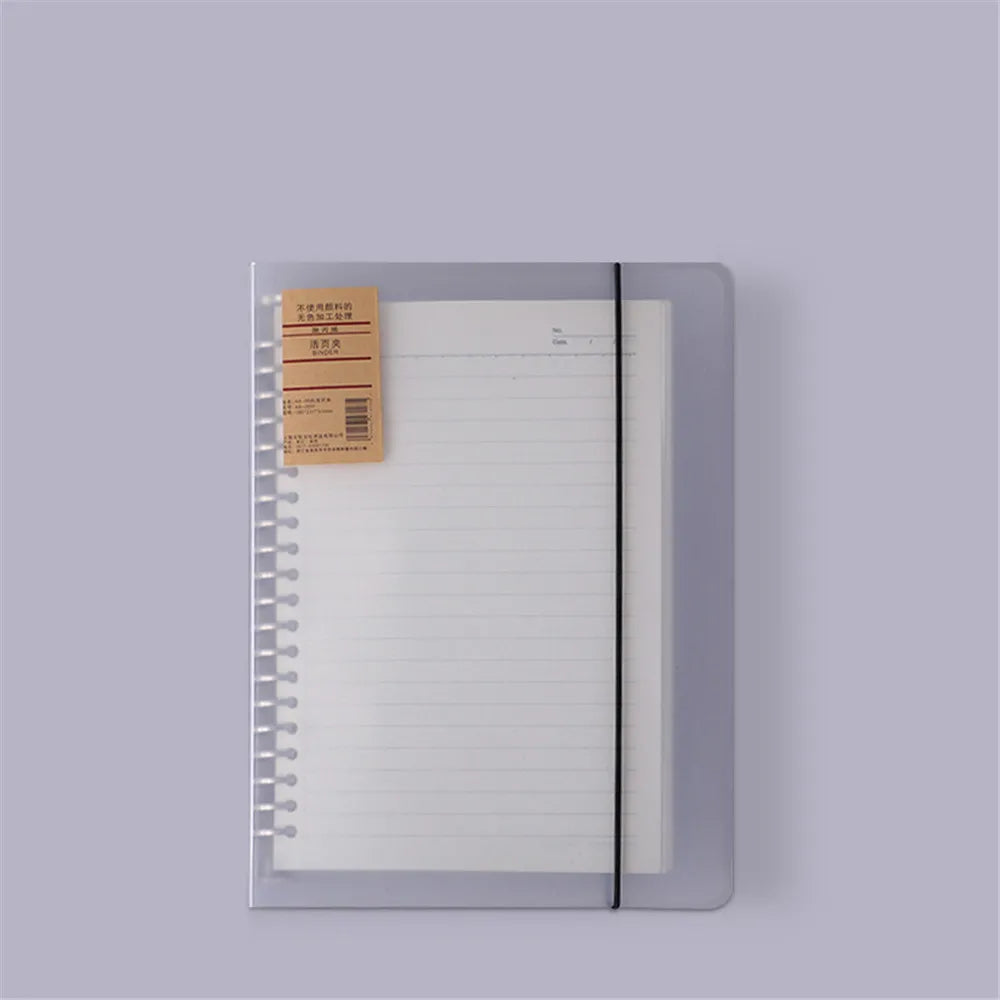 New Refill Binder Notebook A5 Loose Leaf Refillable Replaceable Metal Ring Planner Notebook Stationery School Office Supplies