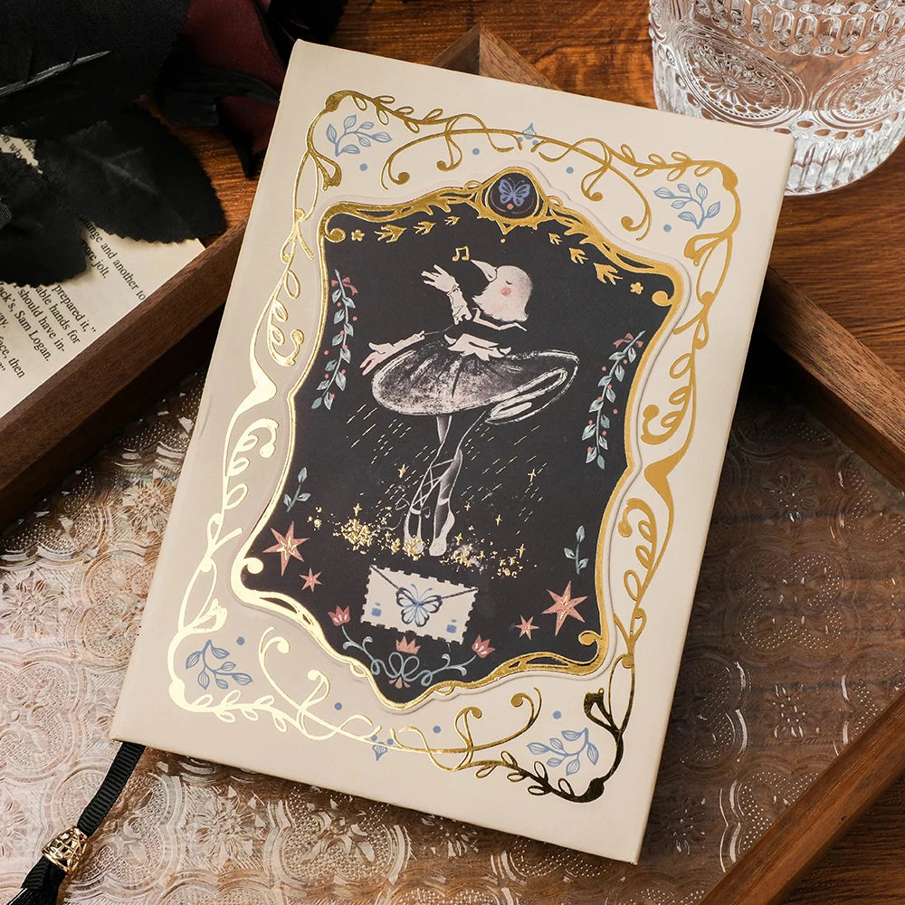 Retro Notebook Classic Design Gothic Series Color Page Illustration Hardcover Diary Young Rrtists Notepad