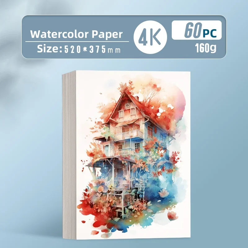 Professional Square Watercolor Paper Card Blank Postcard 300g Medium Coarse Grain Painting Supplies Arts Watercolor Paper Sheets