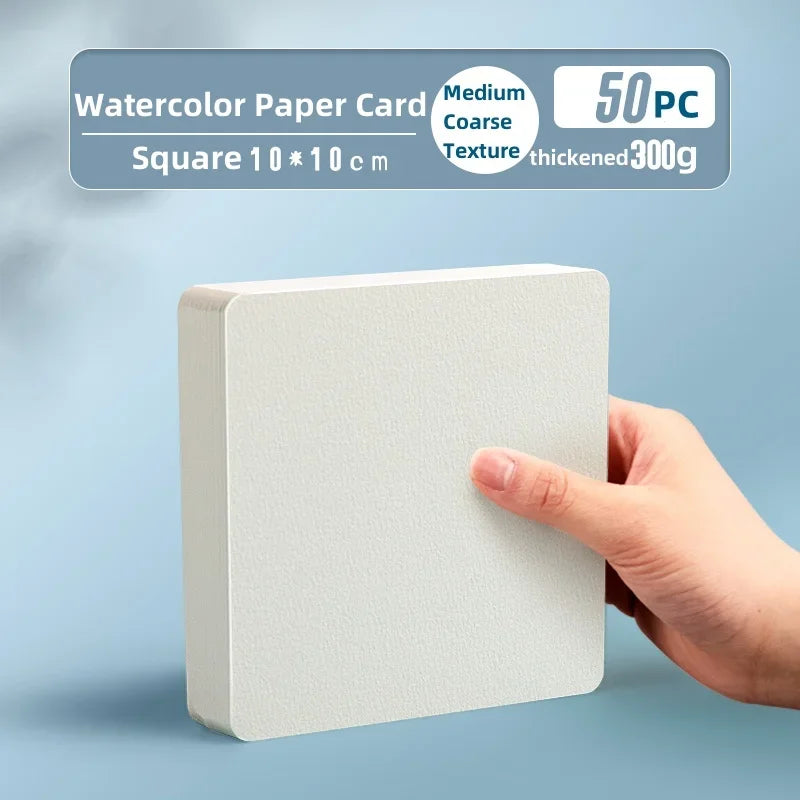 Professional Square Watercolor Paper Card Blank Postcard 300g Medium Coarse Grain Painting Supplies Arts Watercolor Paper Sheets