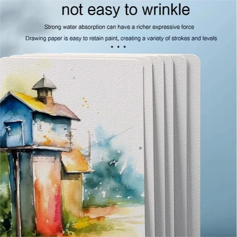 Professional Square Watercolor Paper Card Blank Postcard 300g Medium Coarse Grain Painting Supplies Arts Watercolor Paper Sheets