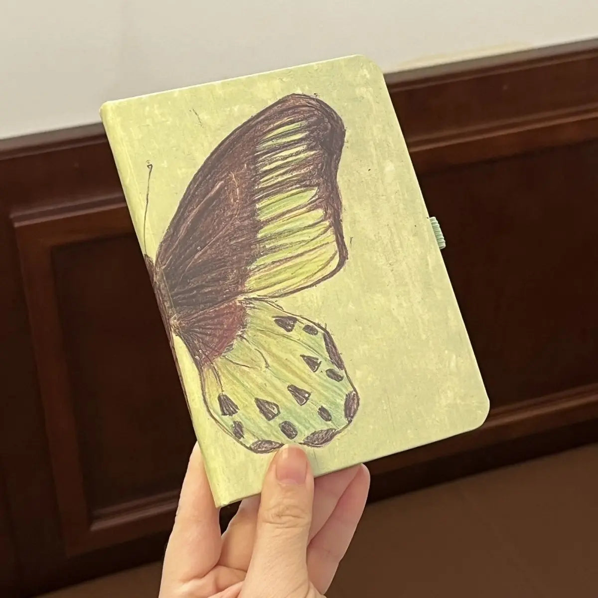 Mint Green Butterfly 80Sheets Blank Inner Page School Specific Notebook Student Memoirs Excerpt Diary School Specific Notebook