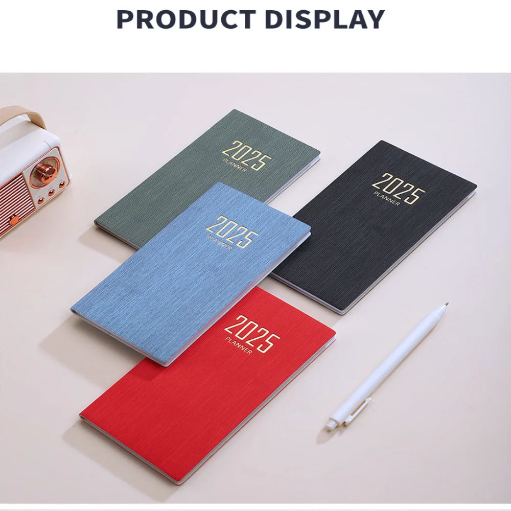 Portable 2025 English Daily Weekly Planners A6 Schedule Notebooks Portable 365 Days Calendar Journal School Office Supplies