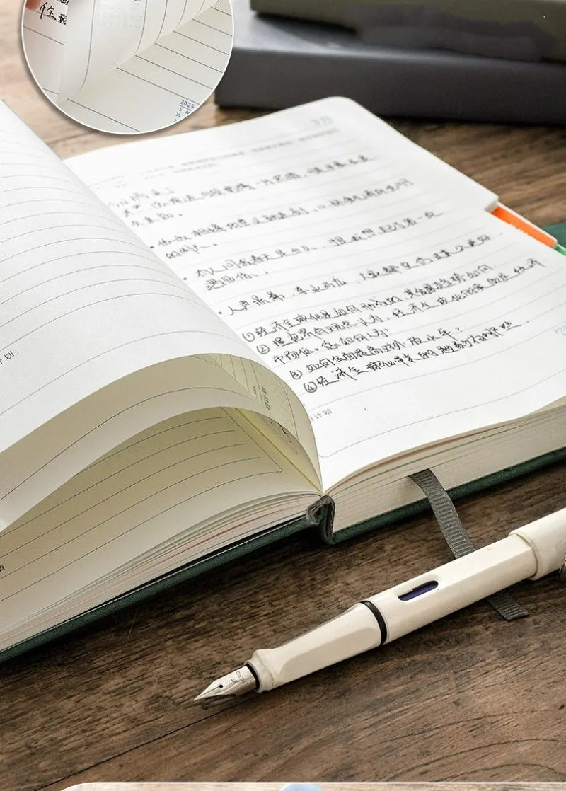 Skin Texture Leather Buckle Calendar A5 Notebook Thickened Meeting Notes Business Office Leather Face Notebook Diary